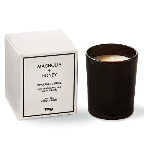 Magnolia and Honey Scented Votive Candle Black Everyday Use