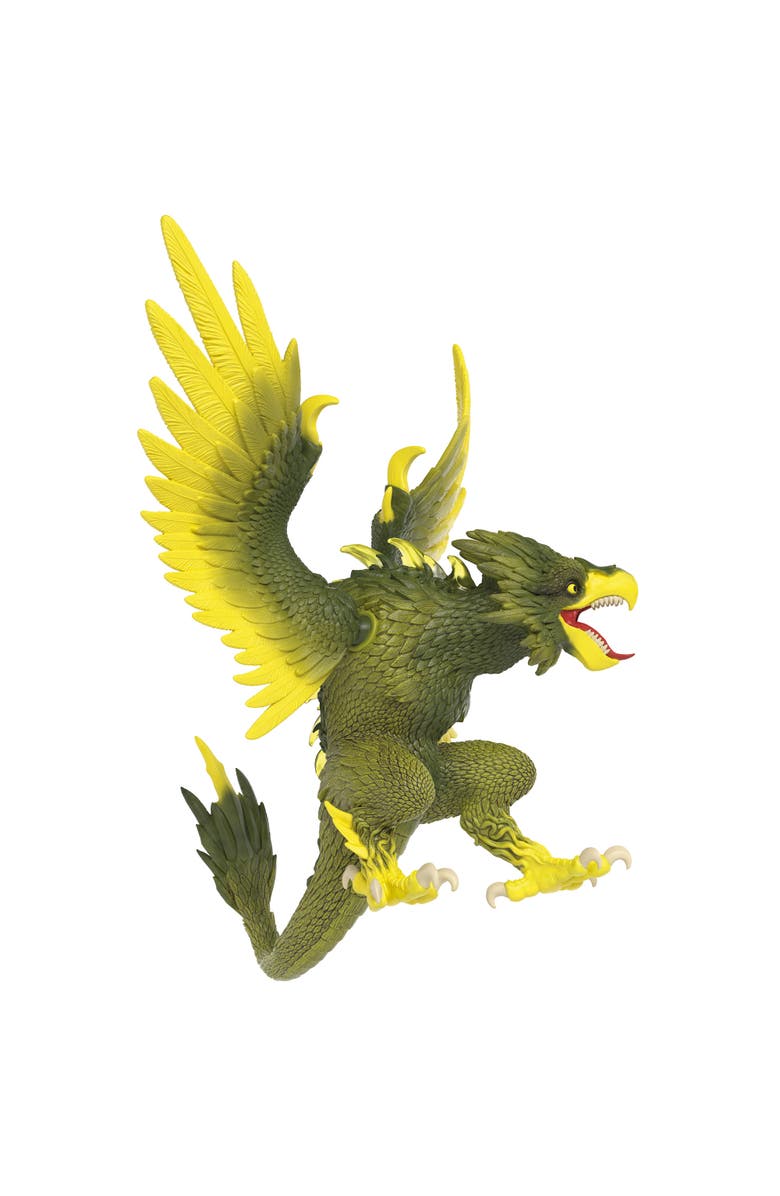 Schleich Eldrador Creatures, Jungle Raptor, 6 Inch Green & Yellow Bird Of Prey, Alternate, color, Multicolored
