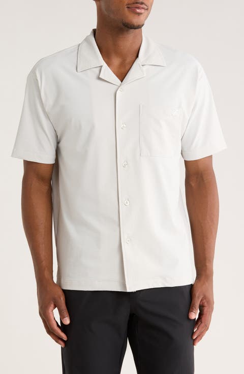 Seersucker Short Sleeve Button-Up Shirt