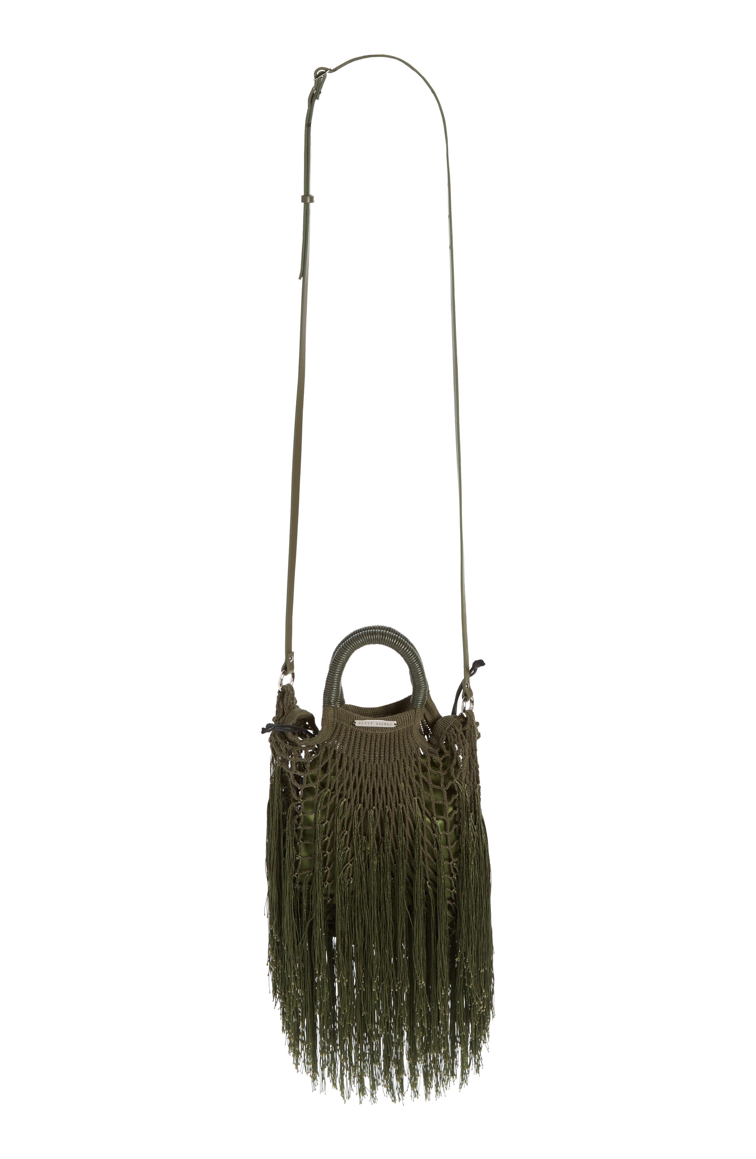 Petit Kouraj Mini Fringe Top Handle Bag, Alternate, color, 
