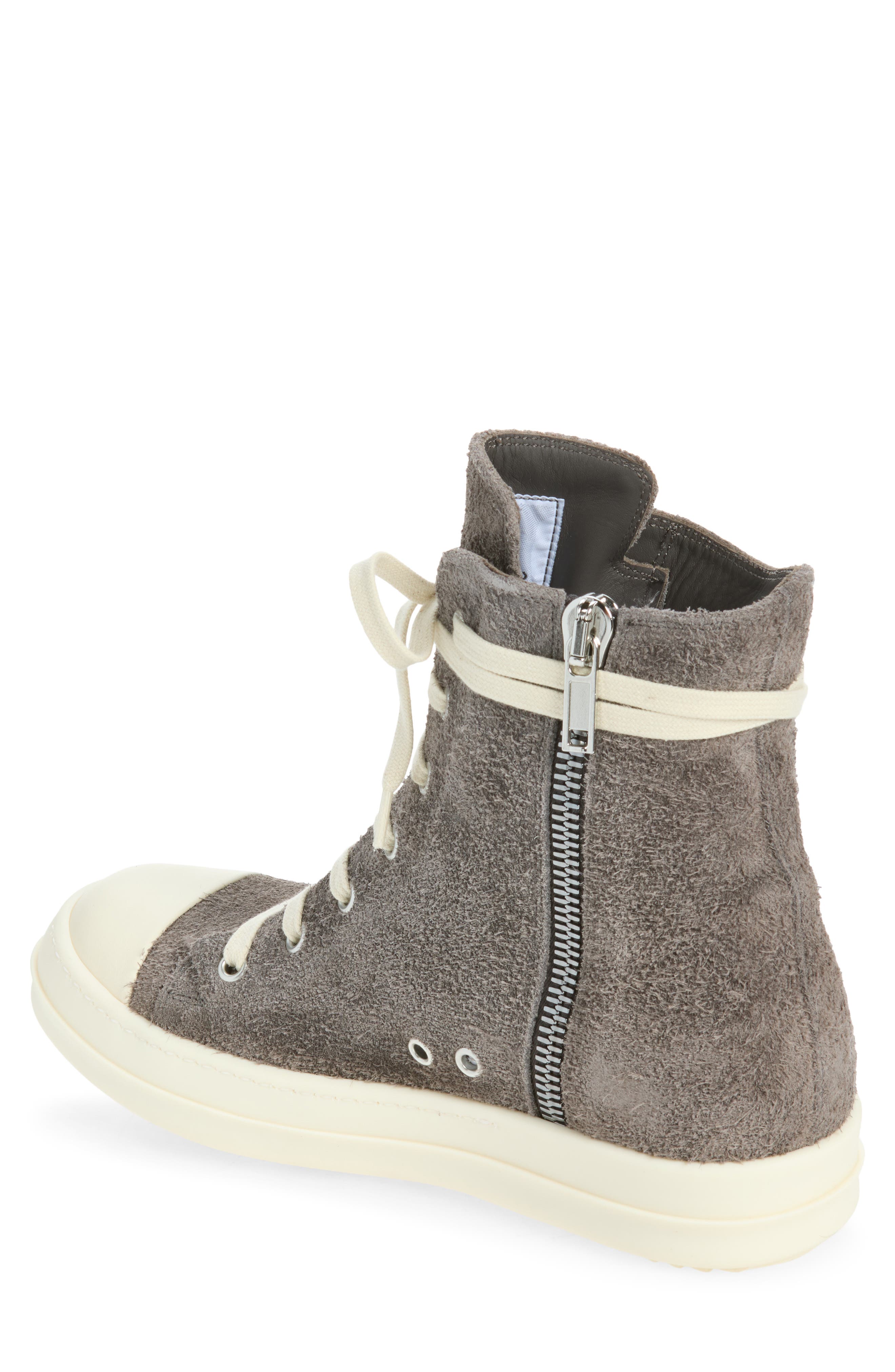 Leather High Top Sneaker, Alternate, color, DARK DUST/ MILK/ MILK
