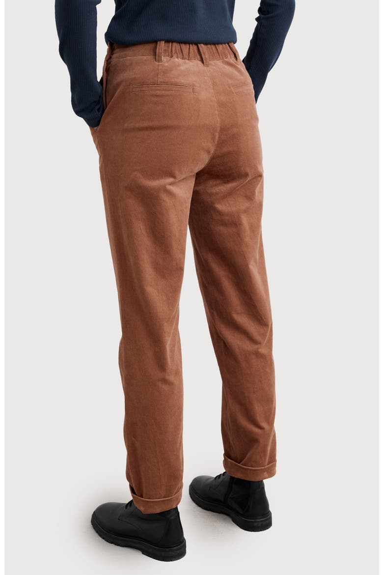 Crackington Sailor Button Crop Pull-On Pants, Alternate, color, DARK FLAX