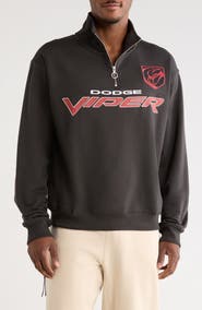 Goodie Two Sleeves Dodge Viper Half Zip Sweatshirt