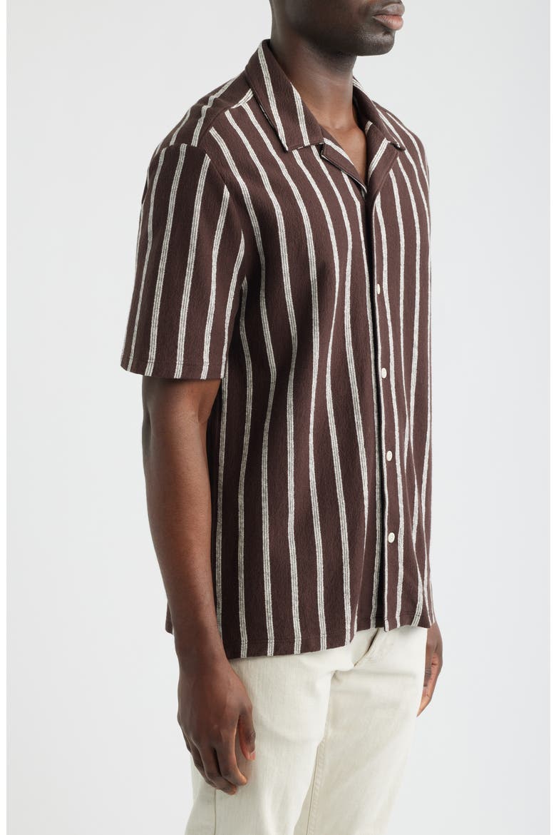 Seaport Terry Camp Shirt, Alternate, color, COFFEE BEAN