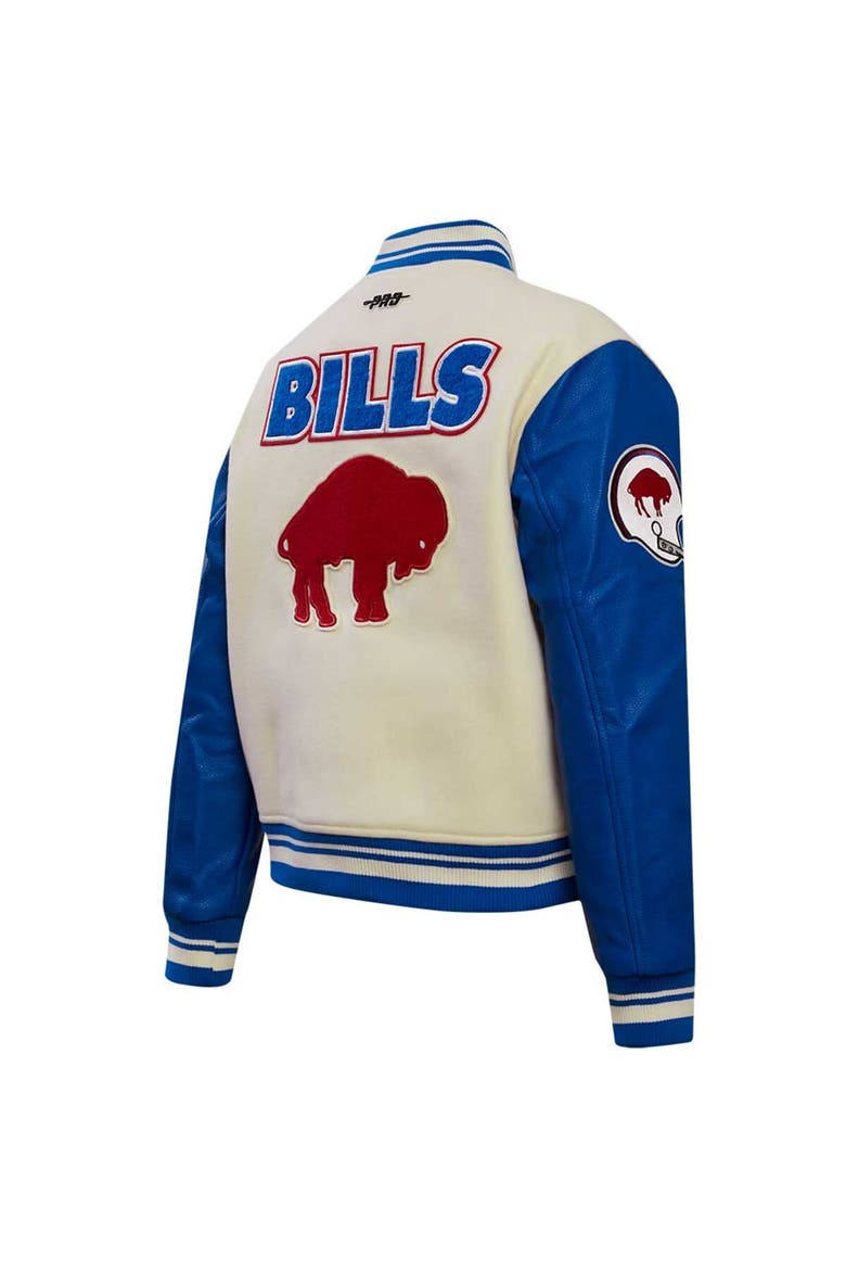 Women's Pro Standard  Cream Buffalo Bills Retro Classic Vintage Full-Zip Varsity Jacket, Alternate, color, Cream