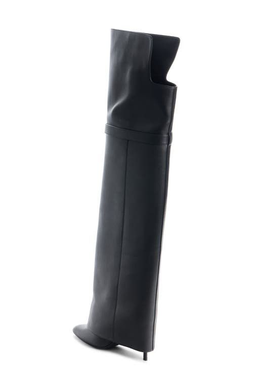 Givenchy Shark Lock Stiletto Leather Over-the-knee Boots In Black
