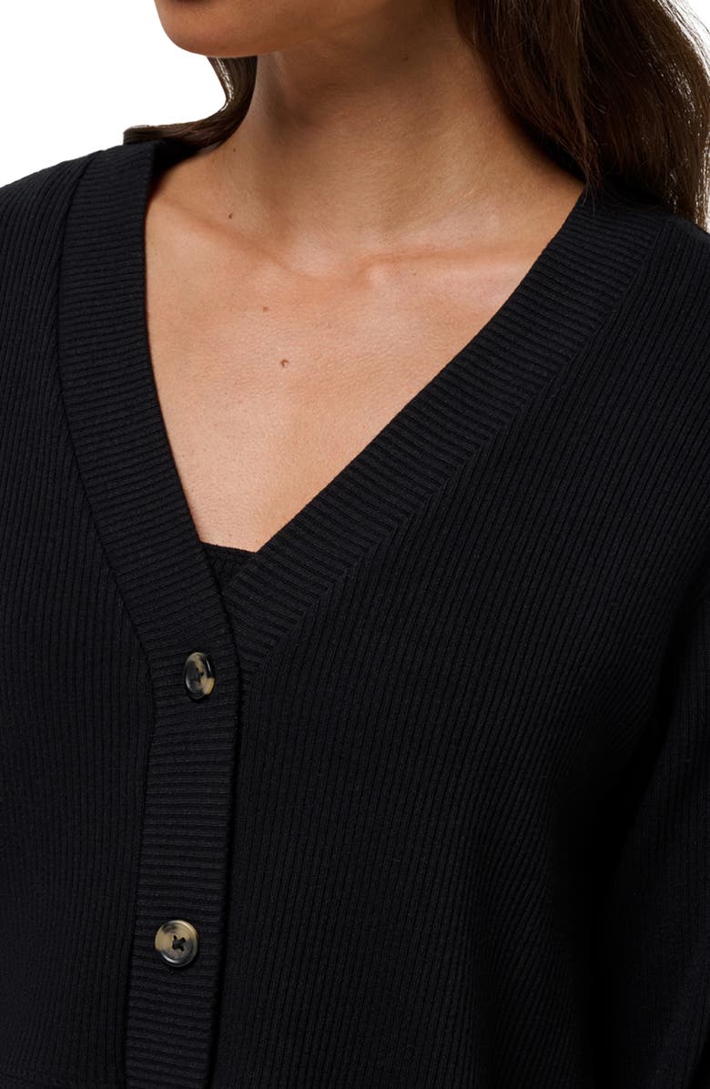 TravisMathew Evening Retreat Rib Cardigan, Alternate, color, Black