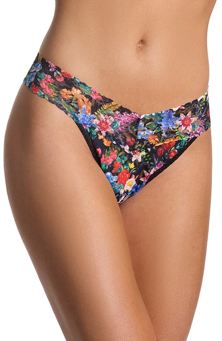 Hanky Panky Print Original Rise Thong, Alternate, color, Hypnotic Black