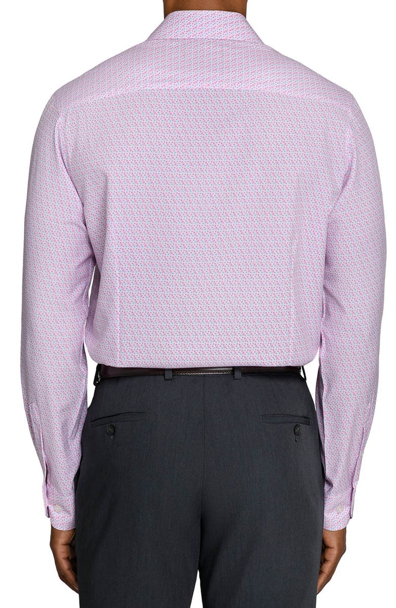 W.R.K Faint Floral Performance Dress Shirt, Alternate, color, White/ Pink