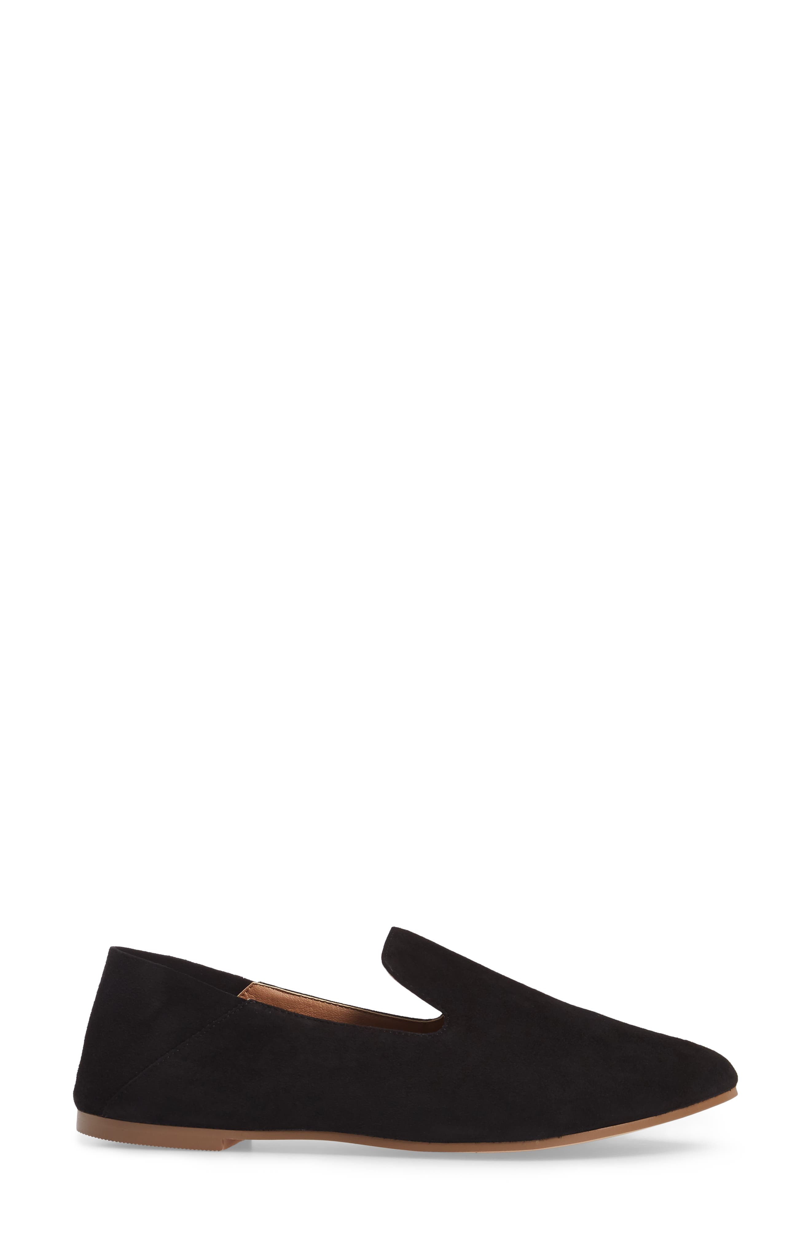Sylvia Loafer, Alternate, color, BLACK SUEDE