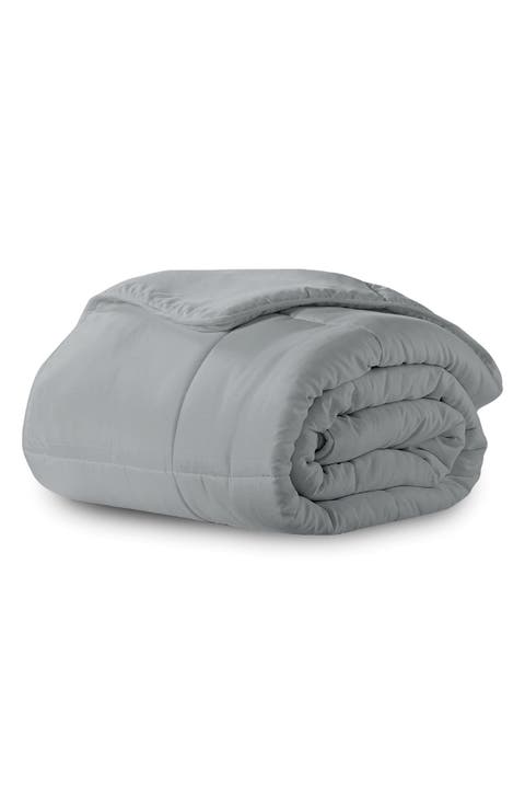 Microfiber Down-Alternative Solid Color Comforter