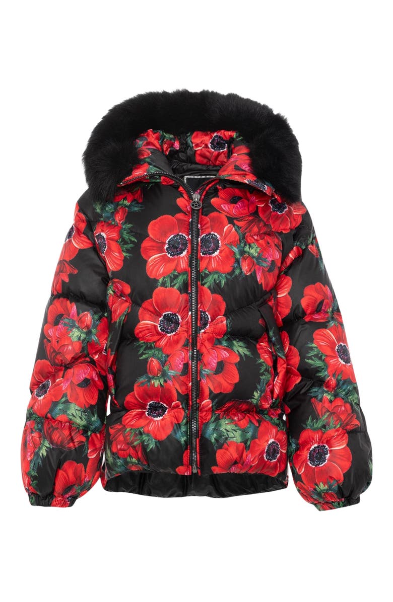 GORSKI Apres-Ski High-Low Jacket With Detachable Hood Trim, Alternate, color, 