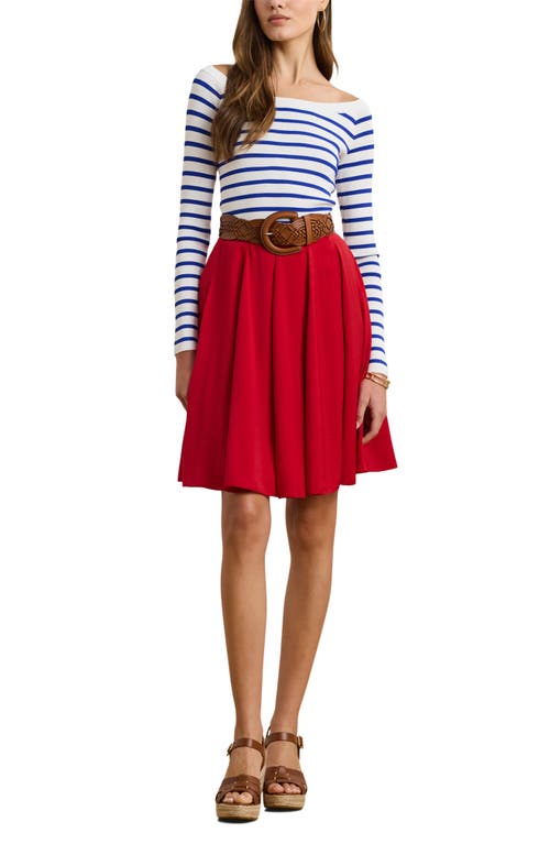 RALPH LAUREN LAUREN RALPH LAUREN SANDWASHED SATIN A-LINE SKIRT 