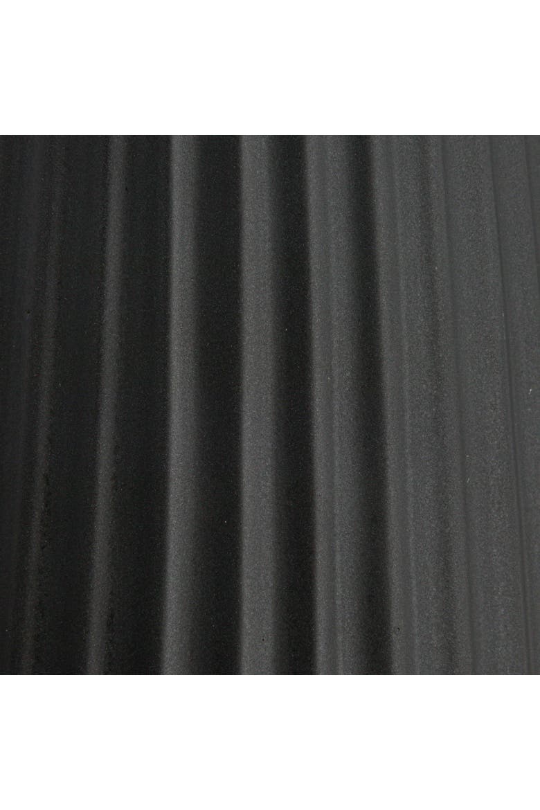 Round Fluted Vase with Embossed Lines, Alternate, color, Black