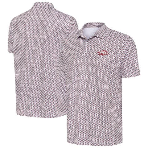 Men's Antigua White Arkansas Razorbacks Star Polo