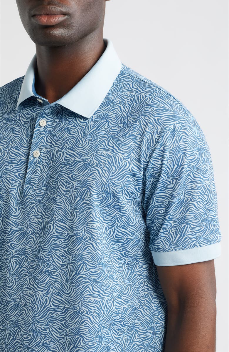 Swannies Lagoon Piqué Performance Golf Polo, Alternate, color, Twilight