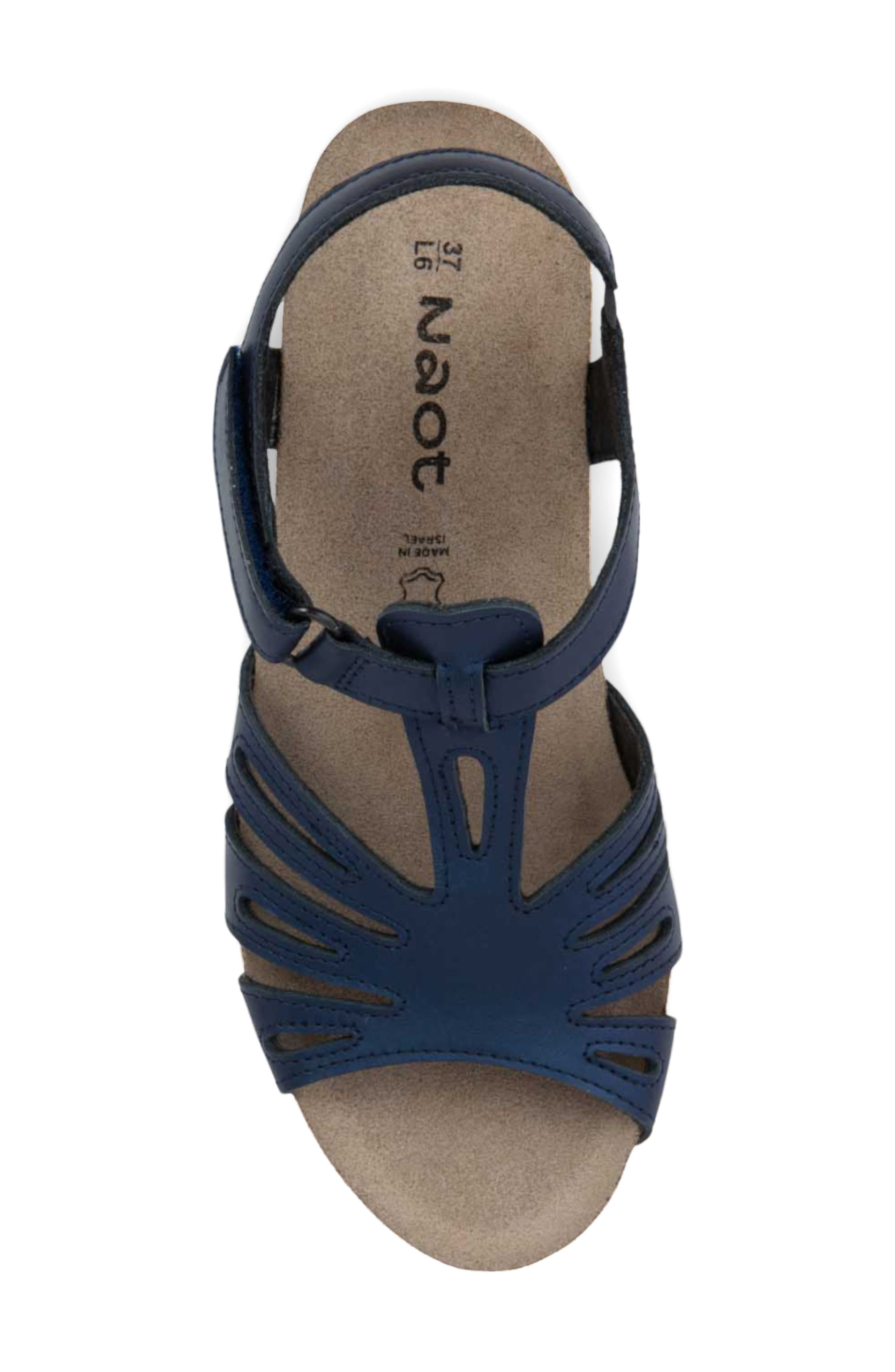 Starlet Wedge Sandal, Alternate, color, POLAR SEA LEATHER