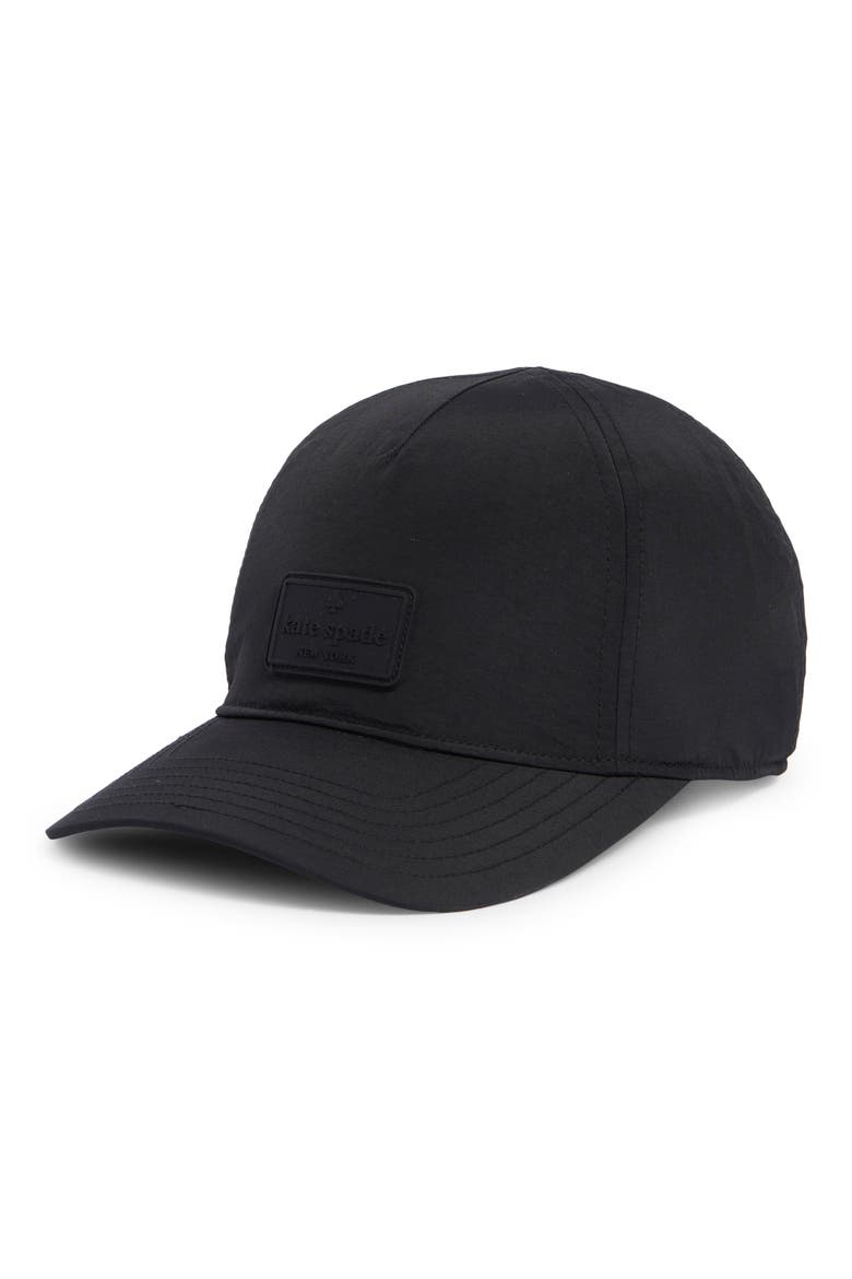 logo patch baseball cap, Main, color, BLACK