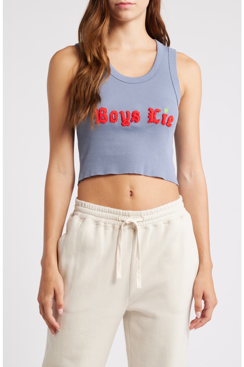 Better Luck Next Time Rib Crop Tank, Main, color, GREY