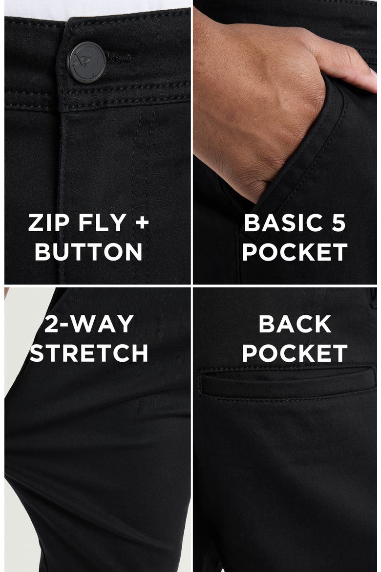 Flat Front Chino Shorts, Alternate, color, BLACK