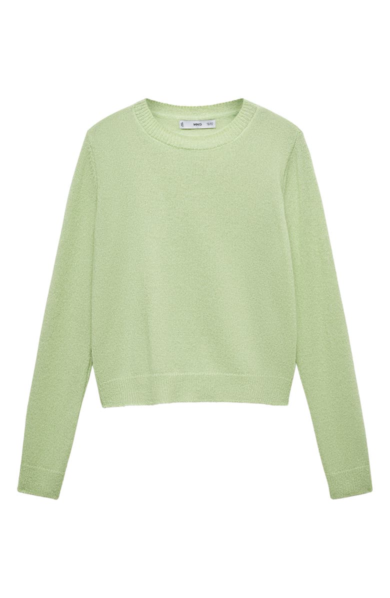 MANGO Crewneck Crop Pullover Sweater, Alternate, color,