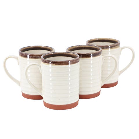 Terra Bella 4 Piece 18.5 Ounce Terracota Mug Set