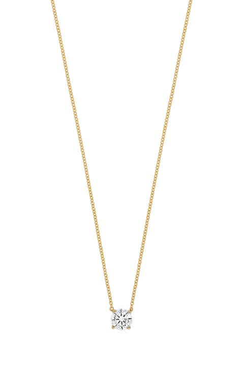 Audrey 14K Gold Diamond Solitaire Pendant Necklace - 0.37 ctw (Nordstrom Exclusive)