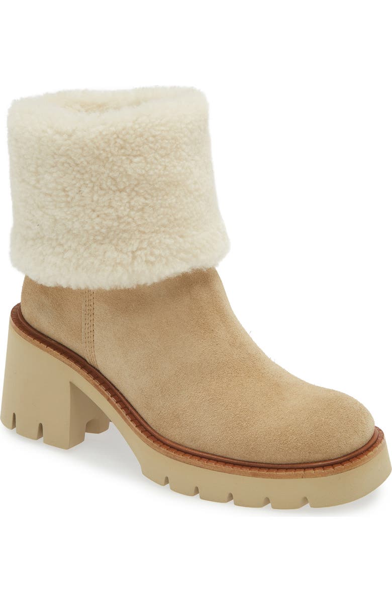 Pedro Garcia Zarela Wool Cuff Bootie, Main, color, Rope Castoro-Shrlng