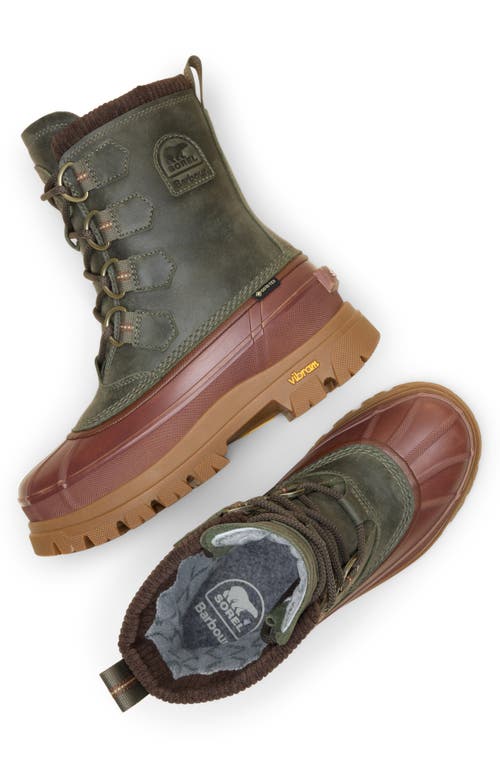 Sorel X Barbour Caribou Horizon Gore-tex® Weatherproof Boot In Green