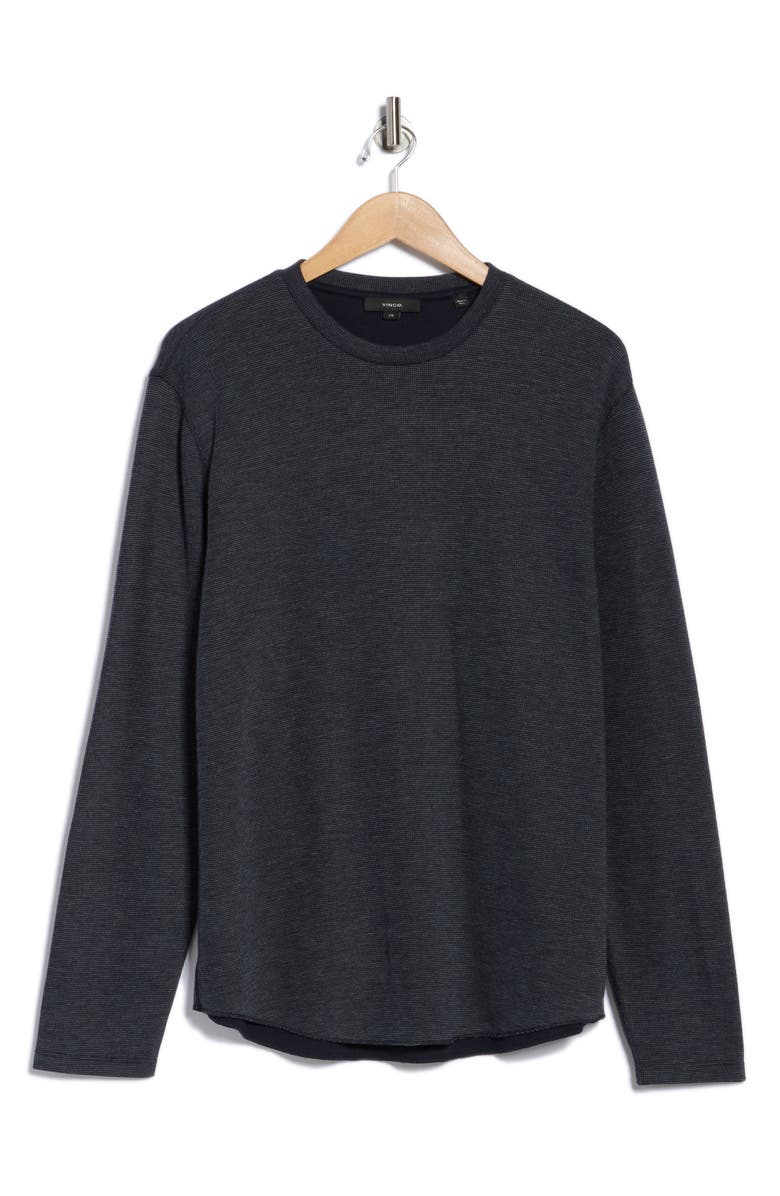 Vince Crewneck Long Sleeve Knit T-Shirt, Alternate, color, Coastal/ Off White