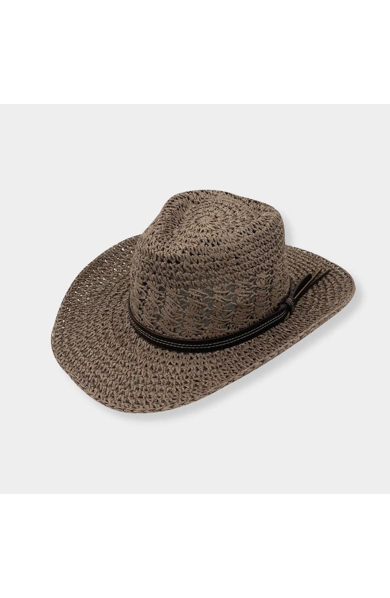 Kanut Sports Lakota Women's Western Straw Hat, Main, color, Ash