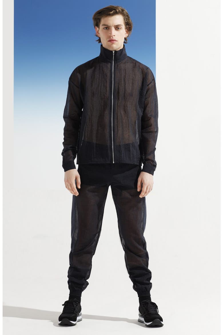 'Robe' Track Jacket, Alternate, color, NAVY BLUE TRANSPARENT