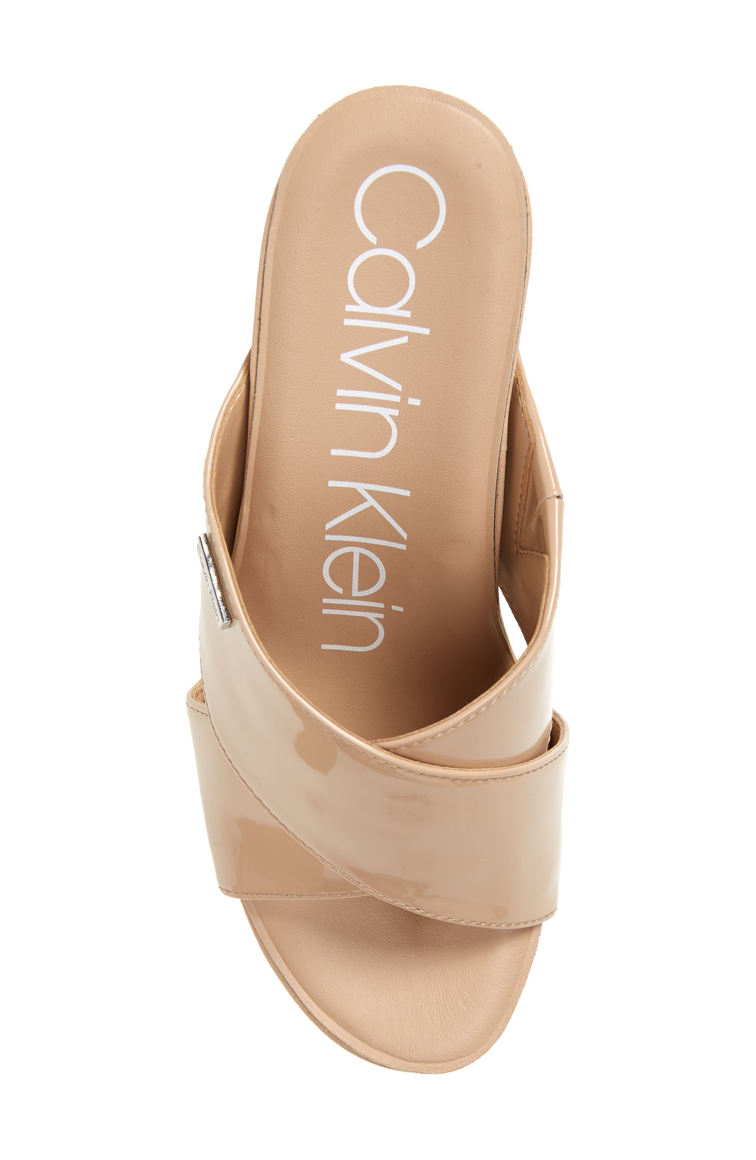 Jacolyn Wedge Slide Sandal, Alternate, color, DESERT SAND LEATHER