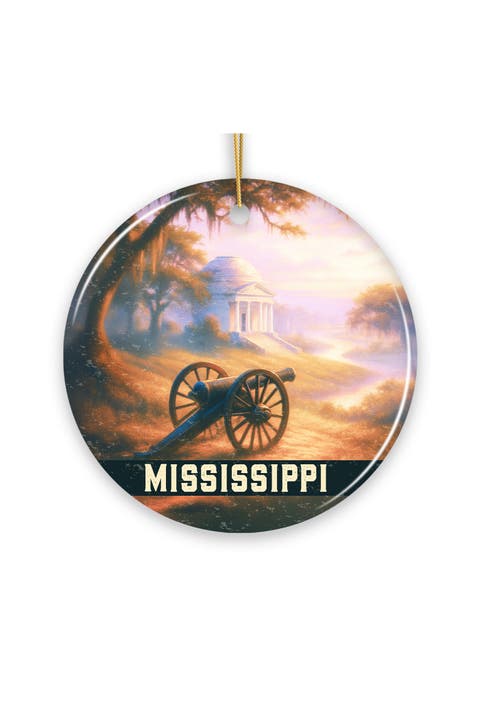Mississippi Vicksburg Cannon Ceramic Ornament