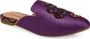 FUCHSIA Embroidered Serpent Pointed Toe Mule