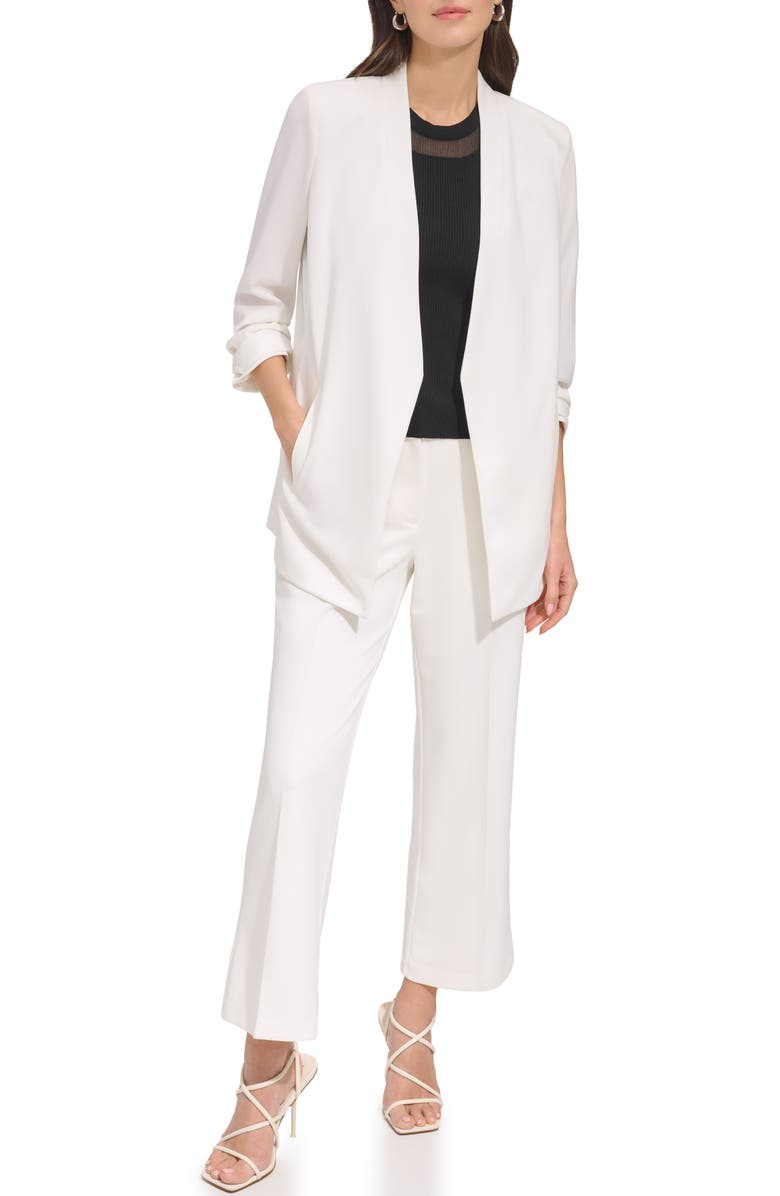 DKNY SPORTSWEAR Open Front Blazer, Alternate, color, Ivory