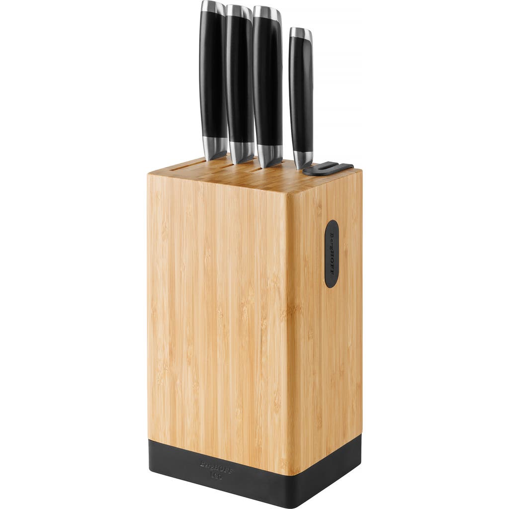 Berghoff Leo Graphite 5-piece Knife Block Set In Black, Beige