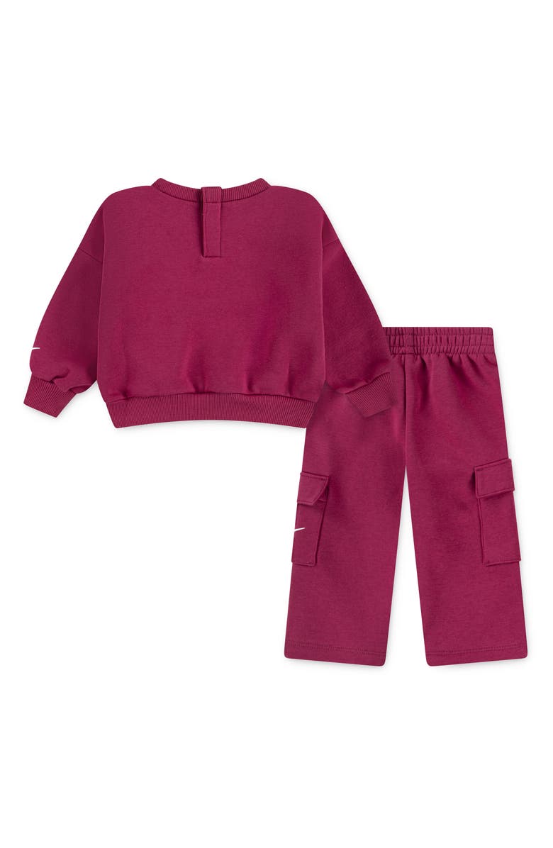 Nike Essential Sweatshirt & Cargo Pants Set, Alternate, color, Sweet Beet