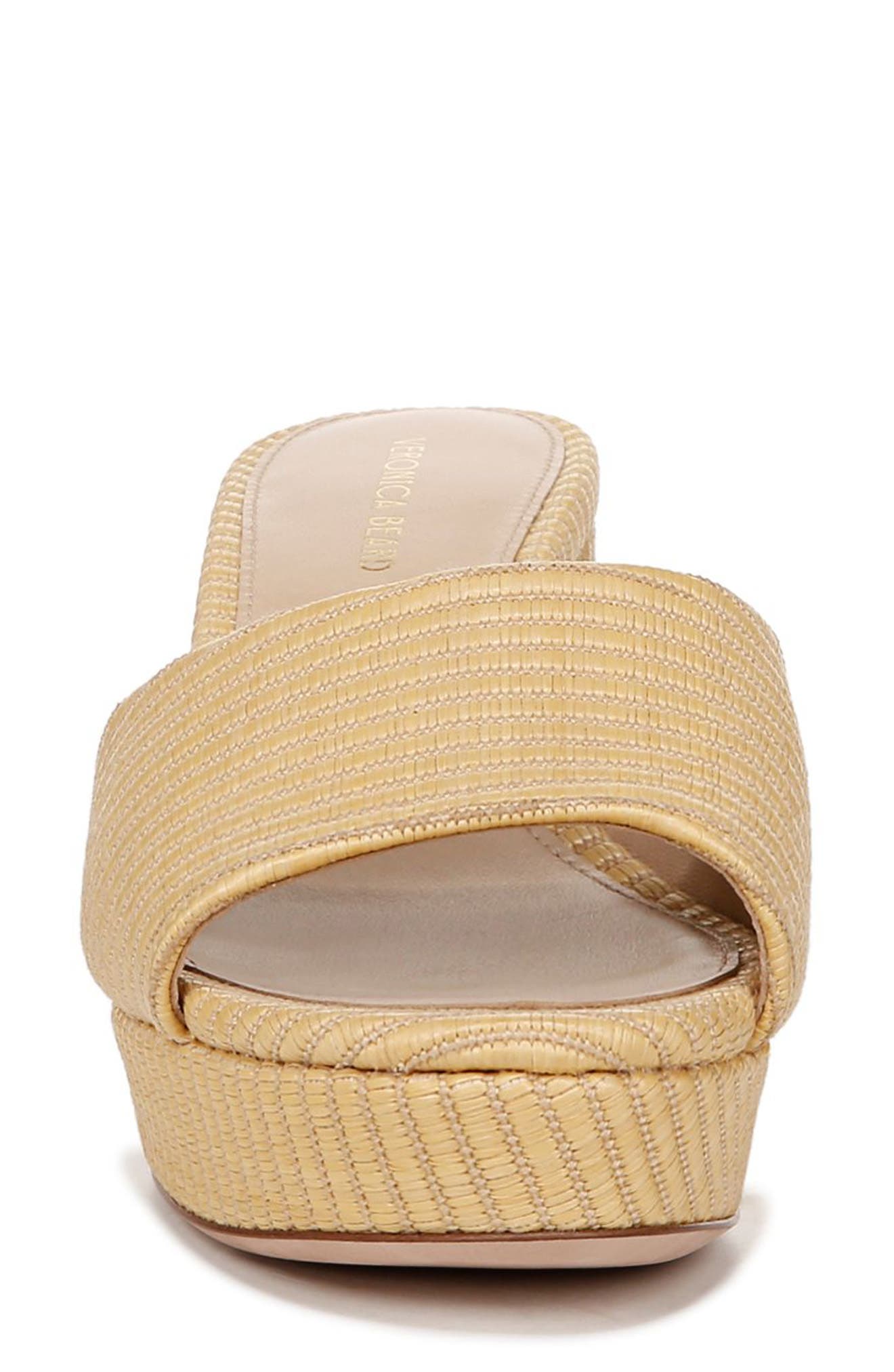 Veronica Beard Dali Platform Slide Sandal, Alternate, color, Green/ Natural