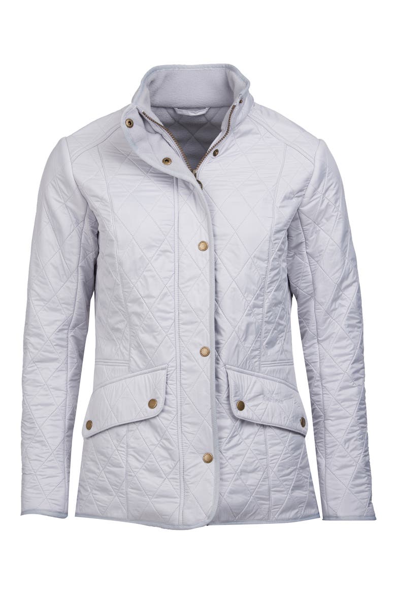Cavalry Fleece Lined Quilted Jacket, Alternate, color, ICE WHITE/ SILVER ICE