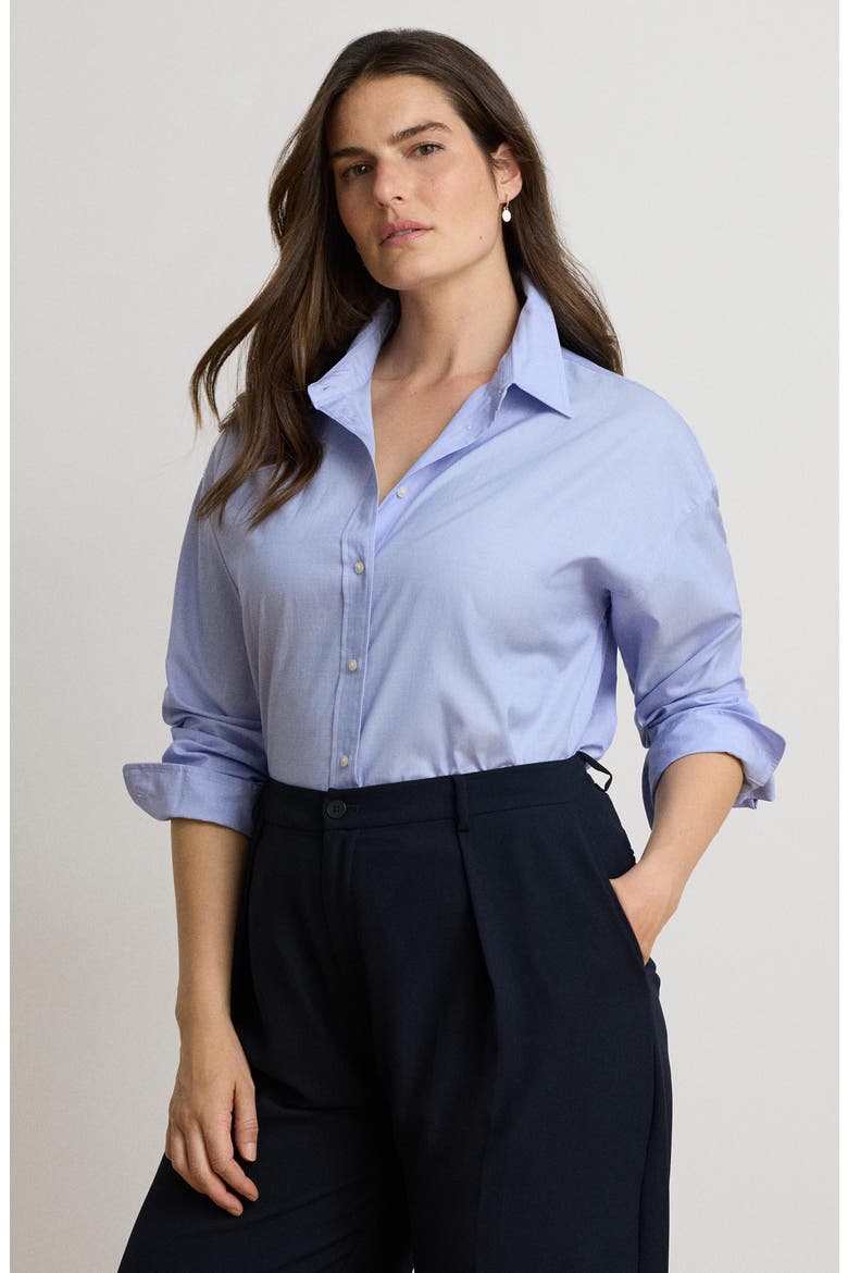 Long Sleeve Cotton Shirt, Alternate, color, BLUE