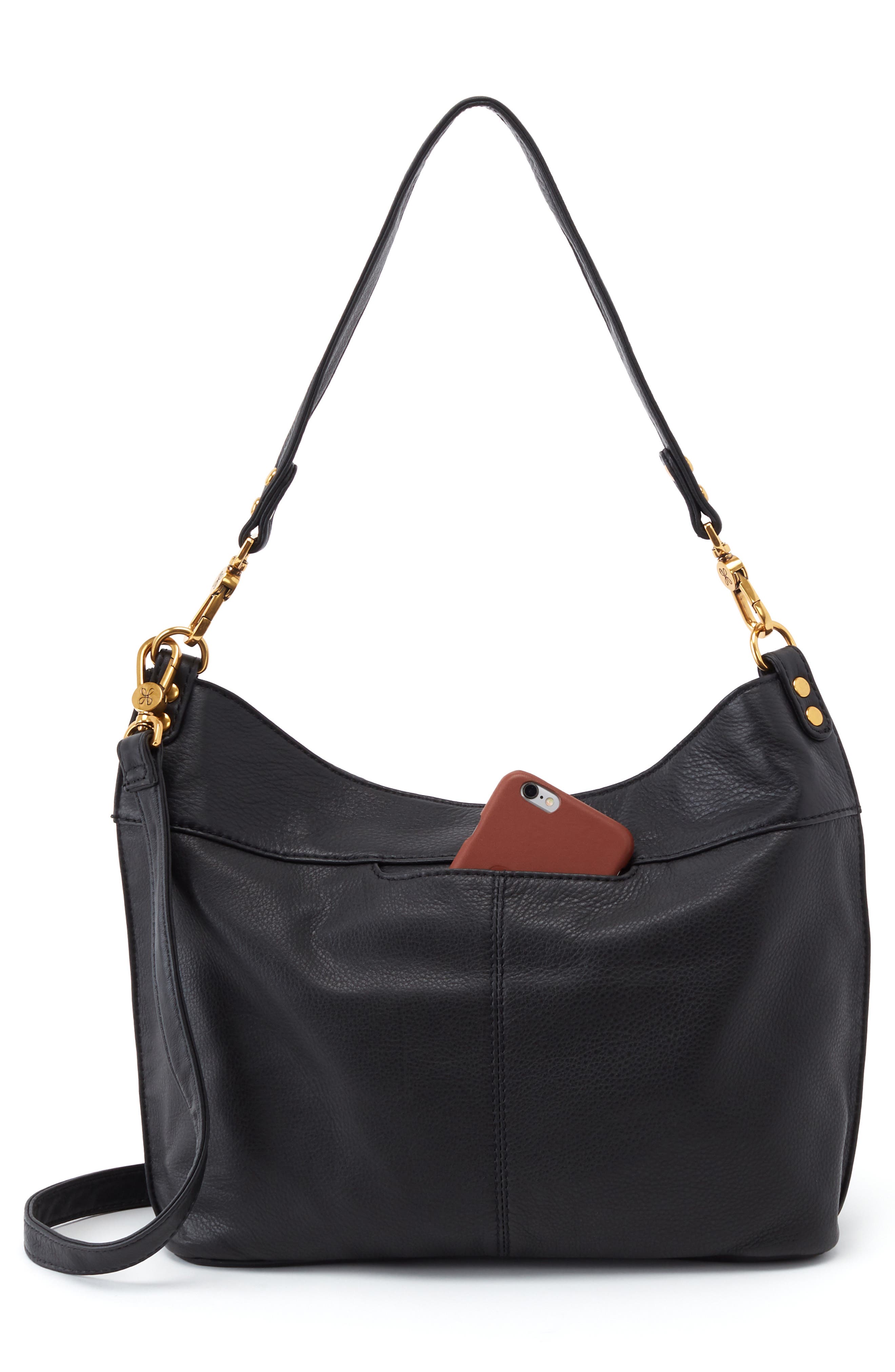 HOBO Pier Leather Tote, Alternate, color, Black