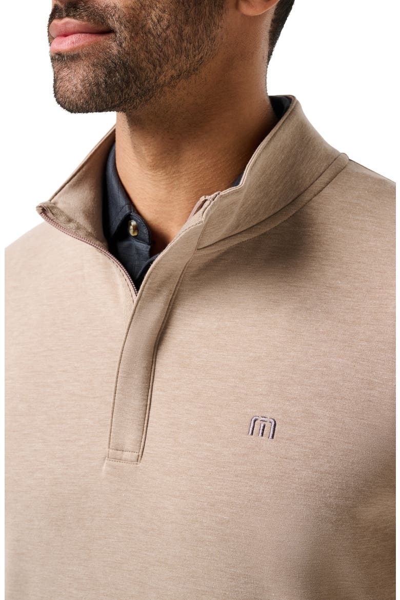 Cloud 2.0 Quarter Zip Pullover, Alternate, color, HEATHER PORTABELLA BROWN