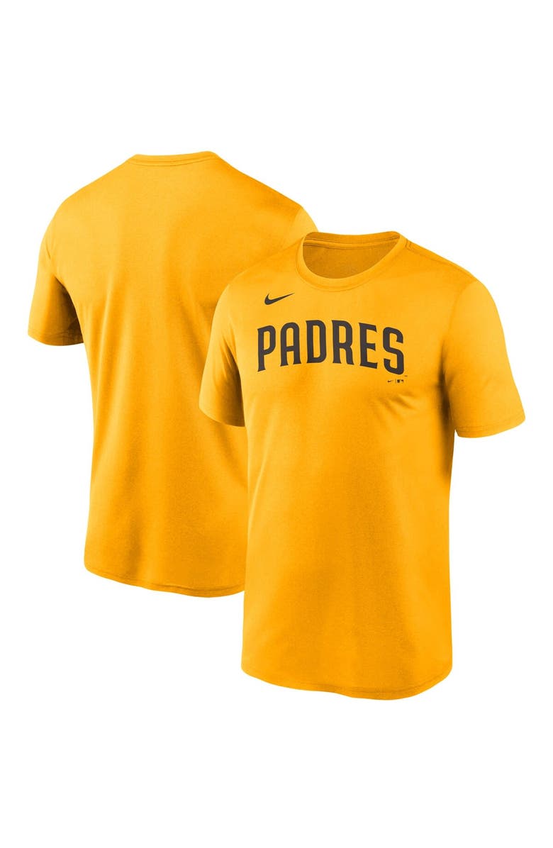 Nike Men's Nike Gold San Diego Padres Wordmark Legend T-Shirt, Alternate, color, 