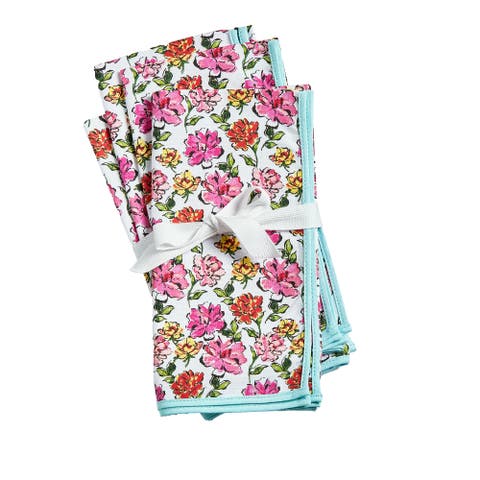In Bloom Floral Napkin S/4 Multi Cotton Spring