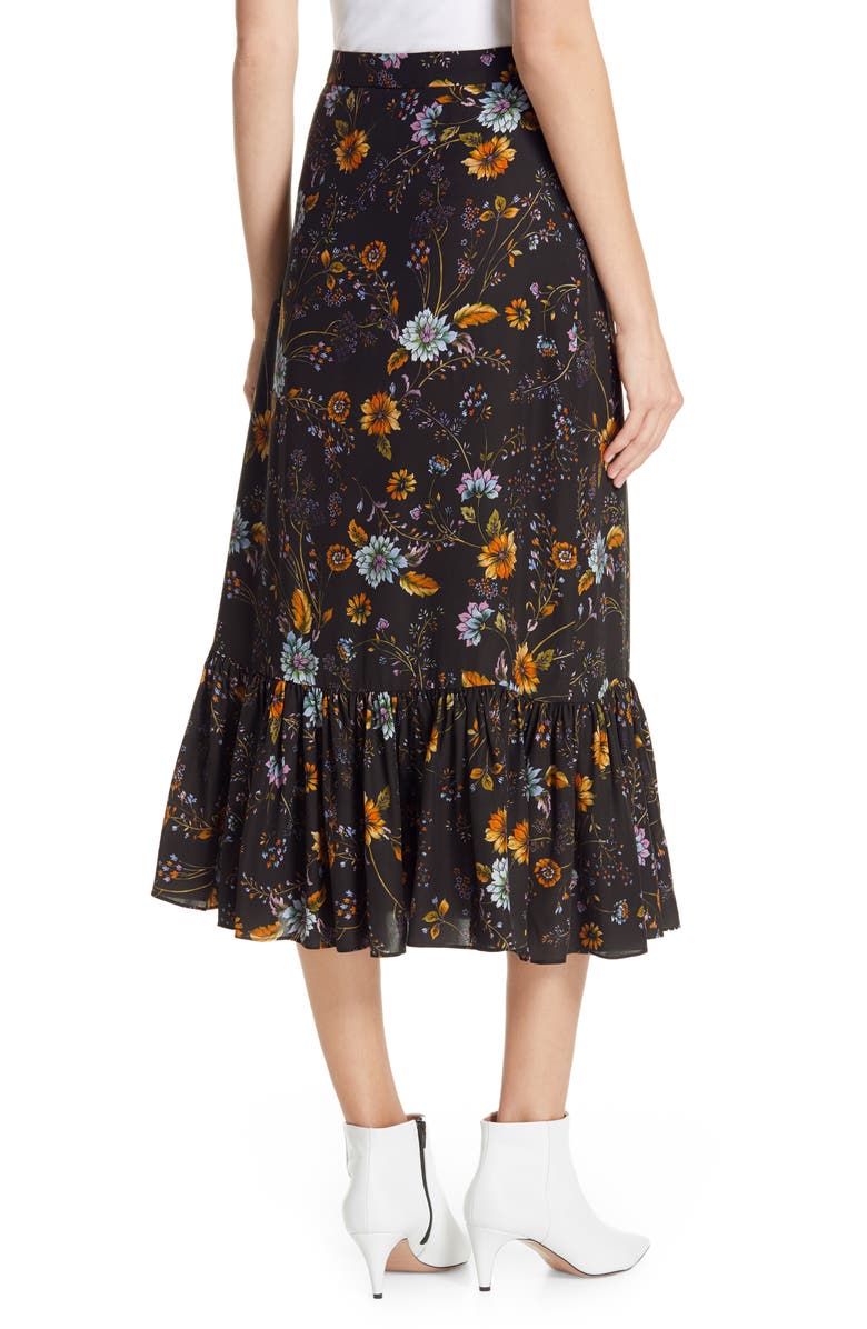Dolan Kitty Silk Midi Skirt, Alternate, color, 