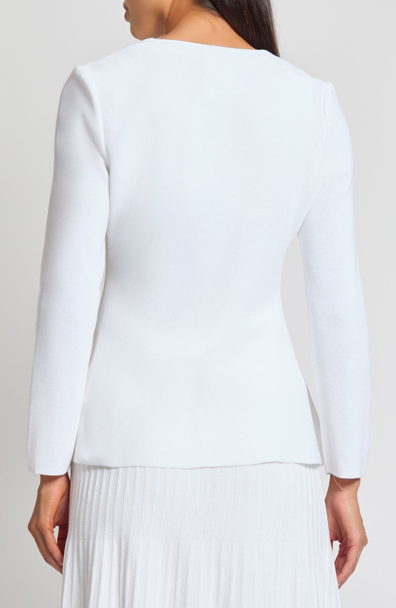 Misook Heritage Fit Embroidery Knit Jacket, Alternate, color,