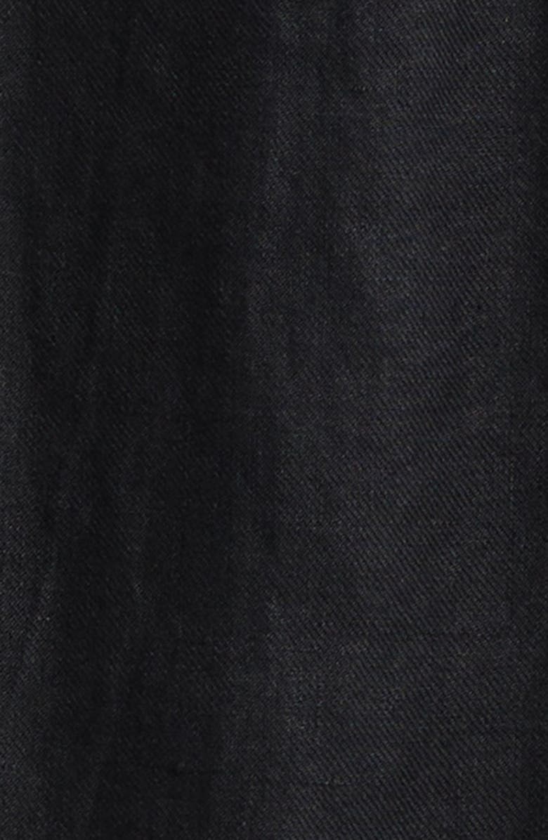 Drake's Linen Twill Western Shirt, Alternate, color, 100 Black