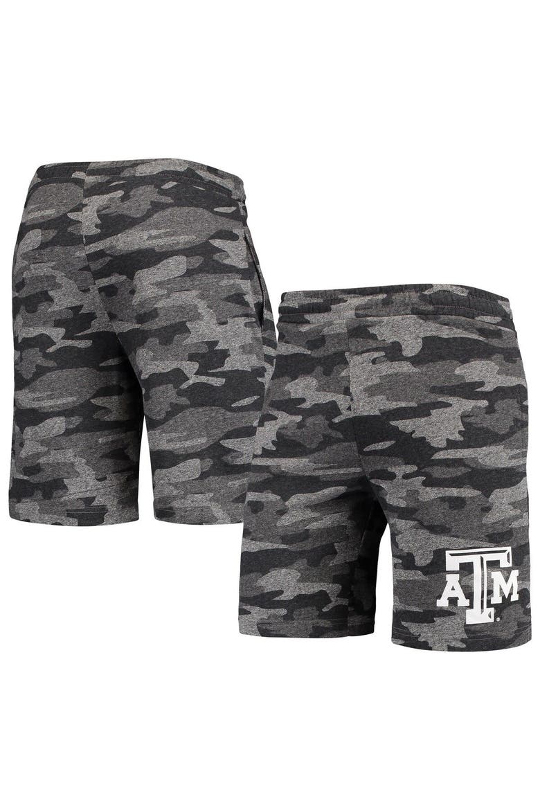 Men's Concepts Sport Charcoal/Gray Texas A&M Aggies Camo Backup Terry Jam Lounge Shorts, Main, color, Charcoal