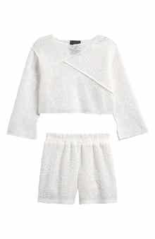 Kids' Twist Front Crop Top & Shorts Cover-Up Set